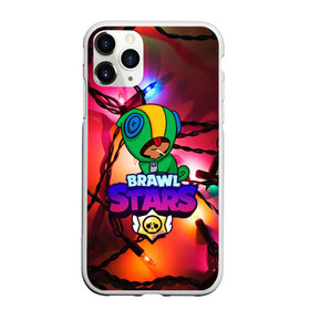 Чехол для iPhone 11 Pro Max матовый с принтом BRAWL STARS НОВОГОДНИЙ , Силикон |  | Тематика изображения на принте: 2020 | android | brawl stars | crow | games | leon | mobile game | stars | бравл старс | ворон | игры | леон | мобильные игры