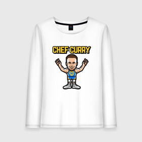 Женский лонгслив хлопок с принтом Chef Curry , 100% хлопок |  | and1 | basketball | curry | game | golden state | nba | player | slam dunk | sport | stephen | streetball | team | warriors | баскетбол | баскетболист | игра | игрок | карри | мяч | нба | победа | слэм данк | спорт | стефен | тренер | чемпион