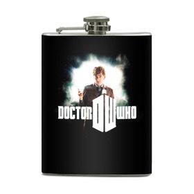 Фляга с принтом Doctor Who , металлический корпус | емкость 0,22 л, размер 125 х 94 мм. Виниловая наклейка запечатывается полностью | Тематика изображения на принте: doctor | who | доктор | доктор кто | кто