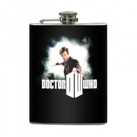 Фляга с принтом Doctor Who , металлический корпус | емкость 0,22 л, размер 125 х 94 мм. Виниловая наклейка запечатывается полностью | Тематика изображения на принте: doctor | who | доктор | доктор кто | кто