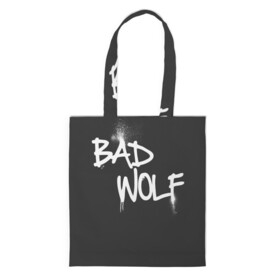 Шоппер 3D с принтом Bad wolf , 100% полиэстер | Плотность: 200 г/м2; Размер: 34×35 см; Высота лямок: 30 см | bbc | dimension | dr who | jenna coleman | jodie whittaker | matt smith | relative | resolution | space | tardis | the doctor | time | галлифрей | джоди уиттакер | доктор кто | тардис