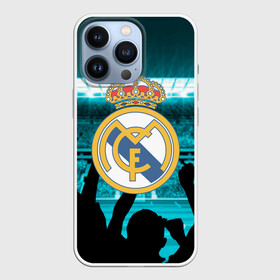 Чехол для iPhone 13 Pro с принтом Real Madrid ,  |  | Тематика изображения на принте: champions | football | madrid | real | real madrid | soccer | spain | uefa | world cup | ла лига | лига чемпионов | мадрид | реал | реал мадрид | форма | формы | футбол