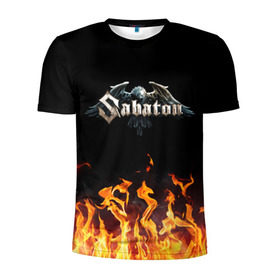 Мужская футболка 3D спортивная с принтом Sabaton , 100% полиэстер с улучшенными характеристиками | приталенный силуэт, круглая горловина, широкие плечи, сужается к линии бедра | music | rock | sabaton | музыка | рок | сабатон