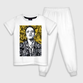 Детская пижама хлопок с принтом Tarantino x films , 100% хлопок |  брюки и футболка прямого кроя, без карманов, на брюках мягкая резинка на поясе и по низу штанин
 | здезда | квентин | тарантино | фильм