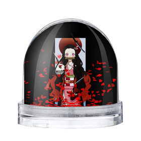Снежный шар с принтом Клинок рассекающий демонов , Пластик | Изображение внутри шара печатается на глянцевой фотобумаге с двух сторон | kimetsu no yaiba | клинок рассекающий демонов | нэдзуко