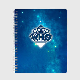 Тетрадь с принтом Doctor Who , 100% бумага | 48 листов, плотность листов — 60 г/м2, плотность картонной обложки — 250 г/м2. Листы скреплены сбоку удобной пружинной спиралью. Уголки страниц и обложки скругленные. Цвет линий — светло-серый
 | doctor | who | доктор | доктор кто | кто