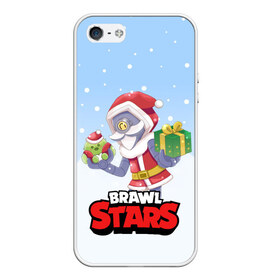 Чехол для iPhone 5/5S матовый с принтом Brawl Stars Christmas Barley , Силикон | Область печати: задняя сторона чехла, без боковых панелей | bo | brawl | brock | bull | colt | dynamike | elprimo | jessie | leon | moba | nita | shelly | stars | бо | брок | булл | джесси | динамайк | кольт | леон | нита | шелли | эльпримо