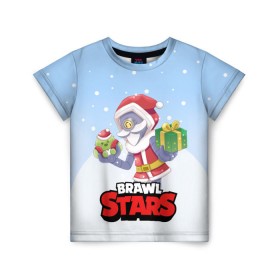 Детская футболка 3D с принтом Brawl Stars. Christmas Barley , 100% гипоаллергенный полиэфир | прямой крой, круглый вырез горловины, длина до линии бедер, чуть спущенное плечо, ткань немного тянется | Тематика изображения на принте: bo | brawl | brock | bull | colt | dynamike | elprimo | jessie | leon | moba | nita | shelly | stars | бо | брок | булл | джесси | динамайк | кольт | леон | нита | шелли | эльпримо