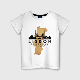 Детская футболка хлопок с принтом Лиссабон (Португалия) , 100% хлопок | круглый вырез горловины, полуприлегающий силуэт, длина до линии бедер | city | lisbon | portugal | ronaldo | travel | город | европа | карта | лиссабон | мир | португалия | приключение | путешествие | роналду | столица | страна | тиризм | турист | флаг