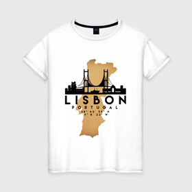 Женская футболка хлопок с принтом Лиссабон (Португалия) , 100% хлопок | прямой крой, круглый вырез горловины, длина до линии бедер, слегка спущенное плечо | city | lisbon | portugal | ronaldo | travel | город | европа | карта | лиссабон | мир | португалия | приключение | путешествие | роналду | столица | страна | тиризм | турист | флаг