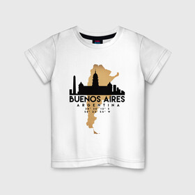 Детская футболка хлопок с принтом Буэнос-Айрес (Аргентина) , 100% хлопок | круглый вырез горловины, полуприлегающий силуэт, длина до линии бедер | argentina | city | messi | travel | аргентина | город | европа | карта | курорт | месси | мир | приключение | путешествие | столица | страна | тиризм | турист | флаг