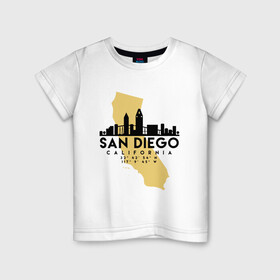 Детская футболка хлопок с принтом Сан-Диего (Калифрния) , 100% хлопок | круглый вырез горловины, полуприлегающий силуэт, длина до линии бедер | america | california | city | travel | usa | америка | город | европа | калифорния | карта | мир | приключение | путешествие | сан диего | столица | страна | сша | туризм | турист | флаг