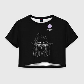 Женская футболка Crop-top 3D с принтом SAYONARA BOY. , 100% полиэстер | круглая горловина, длина футболки до линии талии, рукава с отворотами | aldjey | allj | rap | sayonara boy | музыка | певец | рэп | сеньора бой | хип хоп | элджей