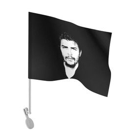 Флаг для автомобиля с принтом Че Гевара , 100% полиэстер | Размер: 30*21 см | che | cuba | guevara | revolution | бунтарь | коммунизм | куба | революция | свобода | советский | союз | ссср | че гевара