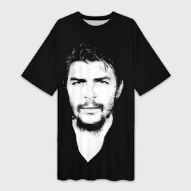 Платье-футболка 3D с принтом Че Гевара ,  |  | che | cuba | guevara | revolution | бунтарь | коммунизм | куба | революция | свобода | советский | союз | ссср | че гевара