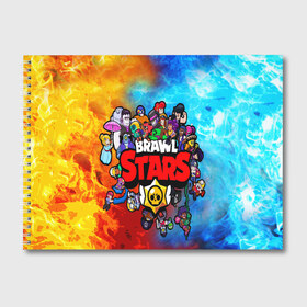 Альбом для рисования с принтом BrawlStars All heroes , 100% бумага
 | матовая бумага, плотность 200 мг. | brawlstars | leon | битваогней | бравлстарc | игра | игры | леон | мультик
