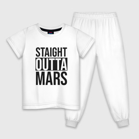 Детская пижама хлопок с принтом Прямиком с Марса , 100% хлопок |  брюки и футболка прямого кроя, без карманов, на брюках мягкая резинка на поясе и по низу штанин
 | earth | mars | moon | nasa | space | астронавт | гагарин | галактика | земля | инопланетянин | комета | космонавт | космос | красный | луна | марс | марсианин | метеорит | наса | нло | планета | пришелец | ракета