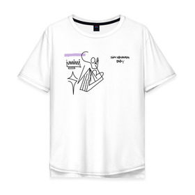 Мужская футболка хлопок Oversize с принтом SAYONARA BOY. , 100% хлопок | свободный крой, круглый ворот, “спинка” длиннее передней части | aldjey | allj | rap | sayonara boy | музыка | певец | рэп | сеньора бой | хип хоп | элджей