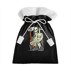 Подарочный 3D мешок с принтом Смерть , 100% полиэстер | Размер: 29*39 см | halloween | коса | скелет | хэллоуин | череп