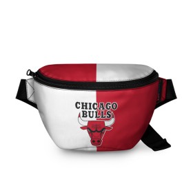 Поясная сумка 3D с принтом CHICAGO BULLS , 100% полиэстер | плотная ткань, ремень с регулируемой длиной, внутри несколько карманов для мелочей, основное отделение и карман с обратной стороны сумки застегиваются на молнию | bulls | chicago | chicago bulls | nba | red bulls | usa | америка | быки | нба | сша | чикаго буллс