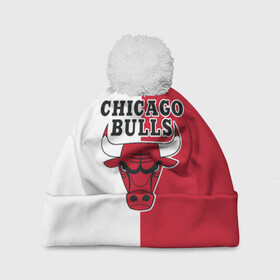 Шапка 3D c помпоном с принтом CHICAGO BULLS , 100% полиэстер | универсальный размер, печать по всей поверхности изделия | Тематика изображения на принте: bulls | chicago | chicago bulls | nba | red bulls | usa | америка | быки | нба | сша | чикаго буллс