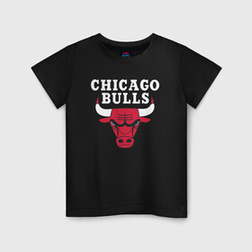 Детская футболка хлопок с принтом CHICAGO BULLS , 100% хлопок | круглый вырез горловины, полуприлегающий силуэт, длина до линии бедер | bulls | chicago | chicago bulls | nba | red bulls | usa | америка | быки | нба | сша | чикаго буллс