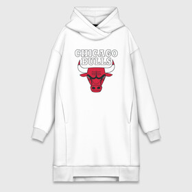 Платье-худи хлопок с принтом CHICAGO BULLS ,  |  | bulls | chicago | chicago bulls | nba | red bulls | usa | америка | быки | нба | сша | чикаго буллс