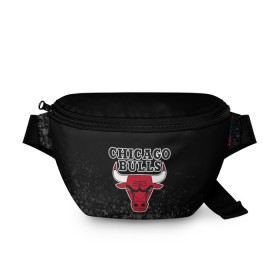 Поясная сумка 3D с принтом CHICAGO BULLS , 100% полиэстер | плотная ткань, ремень с регулируемой длиной, внутри несколько карманов для мелочей, основное отделение и карман с обратной стороны сумки застегиваются на молнию | bulls | chicago | chicago bulls | nba | red bulls | usa | америка | быки | нба | сша | чикаго буллс