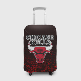 Чехол для чемодана 3D с принтом CHICAGO BULLS | ЧИКАГО БУЛЛС , 86% полиэфир, 14% спандекс | двустороннее нанесение принта, прорези для ручек и колес | bulls | chicago | chicago bulls | nba | red bulls | usa | америка | быки | нба | сша | чикаго буллс