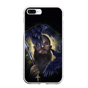 Чехол для iPhone 7Plus/8 Plus матовый с принтом vikings , Силикон | Область печати: задняя сторона чехла, без боковых панелей | ragnar | raven | travis fimmel | vikings | викинги | вороны | норвегия | рагнар лодброк | скандинавия | трэвис фиммел