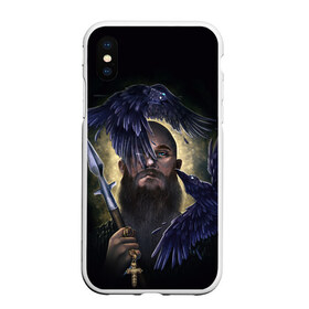 Чехол для iPhone XS Max матовый с принтом vikings , Силикон | Область печати: задняя сторона чехла, без боковых панелей | ragnar | raven | travis fimmel | vikings | викинги | вороны | норвегия | рагнар лодброк | скандинавия | трэвис фиммел