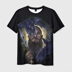 Мужская футболка 3D с принтом vikings , 100% полиэфир | прямой крой, круглый вырез горловины, длина до линии бедер | ragnar | raven | travis fimmel | vikings | викинги | вороны | норвегия | рагнар лодброк | скандинавия | трэвис фиммел