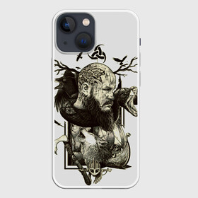 Чехол для iPhone 13 mini с принтом ragnar ,  |  | ragnar | travis fimmel | vikings | викинги | норвегия | рагнар лодброк | скандинавия | трэвис фиммел