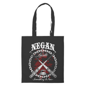 Шоппер 3D с принтом The Walking Dead Negan , 100% полиэстер | Плотность: 200 г/м2; Размер: 34×35 см; Высота лямок: 30 см | amc | carol | daryl | dixon | michonne | negan | reaction | rick | season 10 | twd | zombies | диксон | дэрил | зомби | мертвецы | мишонн | неган | реакция | рик | ходячие