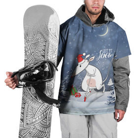 Накидка на куртку 3D с принтом Крыса на самокате 2020 , 100% полиэстер |  | 2020 | mouse | rat | годкрысы | годмыши | зима | зимняя | крыса | мороз | мышка | мышь | новогодняя | новый год | новый год 2020 | рождество | симолгода | снег | холод