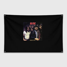 Флаг-баннер с принтом AC DC , 100% полиэстер | размер 67 х 109 см, плотность ткани — 95 г/м2; по краям флага есть четыре люверса для крепления | ac dc | rock