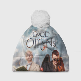 Шапка 3D c помпоном с принтом Good Omens , 100% полиэстер | универсальный размер, печать по всей поверхности изделия | aziraphale | crowley | david | demon | good | omens | pratchett | tennant | terry | азирафаэль | ангел | благие | демон | дэвид | знамения | кроули | майкл шин | пратчетт | теннант | терри