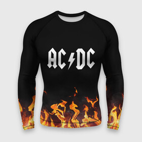 Мужской рашгард 3D с принтом AC DC ,  |  | ac | ac dc | dc | music | rock | музыка | рок