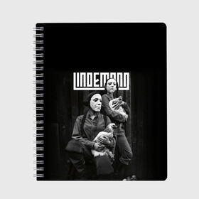 Тетрадь с принтом Lindemann , 100% бумага | 48 листов, плотность листов — 60 г/м2, плотность картонной обложки — 250 г/м2. Листы скреплены сбоку удобной пружинной спиралью. Уголки страниц и обложки скругленные. Цвет линий — светло-серый
 | industrial | lindemann | metal | pain | peter | rammstein | rock | tagtgren | till | индастриал | линдеманн | метал | петер | пэйн | раммштайн | рок | тилль | тэгтгрен