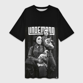 Платье-футболка 3D с принтом Lindemann ,  |  | industrial | lindemann | metal | pain | peter | rammstein | rock | tagtgren | till | индастриал | линдеманн | метал | петер | пэйн | раммштайн | рок | тилль | тэгтгрен