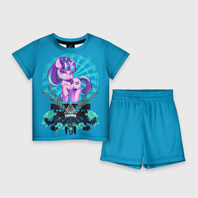 Детский костюм с шортами 3D с принтом Мой маленький пони ,  |  | applejack | little | magic | mlp | my | pinkie pie | pony | rainbow dash | rarity | twilight | дракон | дружба | единорог | искорка | пони | селестия | спайк | сумеречная | это чудо