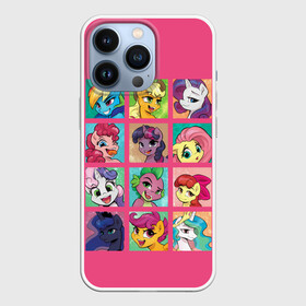 Чехол для iPhone 13 Pro с принтом My little pony ,  |  | applejack | little | magic | mlp | my | pinkie pie | pony | rainbow dash | rarity | sto luchshih detskih printov | twilight | дракон | дружба | единорог | искорка | пони | селестия | спайк | сумеречная | это чудо