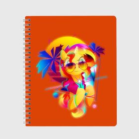 Тетрадь с принтом My little pony , 100% бумага | 48 листов, плотность листов — 60 г/м2, плотность картонной обложки — 250 г/м2. Листы скреплены сбоку удобной пружинной спиралью. Уголки страниц и обложки скругленные. Цвет линий — светло-серый
 | applejack | little | magic | mlp | my | pinkie pie | pony | rainbow dash | rarity | sto luchshih detskih printov | twilight | дракон | дружба | единорог | искорка | пони | селестия | спайк | сумеречная | это чудо