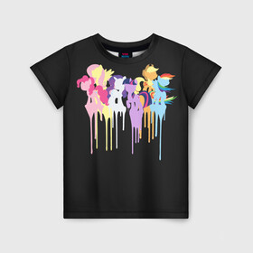 Детская футболка 3D с принтом My little pony , 100% гипоаллергенный полиэфир | прямой крой, круглый вырез горловины, длина до линии бедер, чуть спущенное плечо, ткань немного тянется | applejack | little | magic | mlp | my | pinkie pie | pony | rainbow dash | rarity | twilight | дракон | дружба | единорог | искорка | пони | селестия | спайк | сумеречная | это чудо
