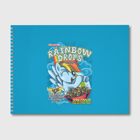 Альбом для рисования с принтом Rainbow brops , 100% бумага
 | матовая бумага, плотность 200 мг. | applejack | little | magic | mlp | my | pinkie pie | pony | rainbow dash | rarity | twilight | дракон | дружба | единорог | искорка | пони | селестия | спайк | сумеречная | это чудо