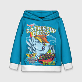 Детская толстовка 3D с принтом Rainbow brops , 100% полиэстер | двухслойный капюшон со шнурком для регулировки, мягкие манжеты на рукавах и по низу толстовки, спереди карман-кенгуру с мягким внутренним слоем | applejack | little | magic | mlp | my | pinkie pie | pony | rainbow dash | rarity | twilight | дракон | дружба | единорог | искорка | пони | селестия | спайк | сумеречная | это чудо
