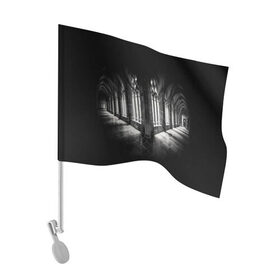 Флаг для автомобиля с принтом Темные коридоры , 100% полиэстер | Размер: 30*21 см | готика | коридоры | стиль | темные