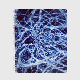 Тетрадь с принтом Nerves , 100% бумага | 48 листов, плотность листов — 60 г/м2, плотность картонной обложки — 250 г/м2. Листы скреплены сбоку удобной пружинной спиралью. Уголки страниц и обложки скругленные. Цвет линий — светло-серый
 | nerves | абстрактно | абстрактные | абстрактный | абстракция | нейронная | неон | неонка | неоновые | нерв | нервная | нервы | объёмные | объёмный | светящиеся | светящийся | сетка | сеть | система