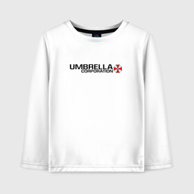 Детский лонгслив хлопок с принтом UMBRELLA CORP , 100% хлопок | круглый вырез горловины, полуприлегающий силуэт, длина до линии бедер | ada wong | biohazard | leon | nemesis | project resistance | raccoon city | re | re3 | resident evil | resident evil 3 | rpd | stars | umbrella | ада вонг | амбрелла | немезис | ужасы