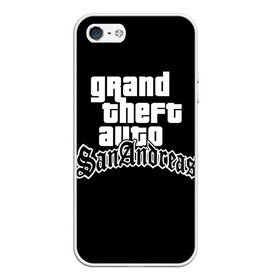 Чехол для iPhone 5/5S матовый с принтом GTA San Andreas , Силикон | Область печати: задняя сторона чехла, без боковых панелей | gta | sa | sanandreas | футболка | чёрный